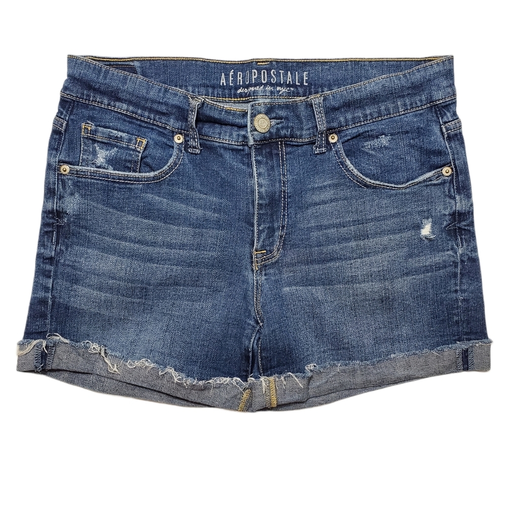 Aeropostale Boyfriend Midi Jean Shorts Sz 6